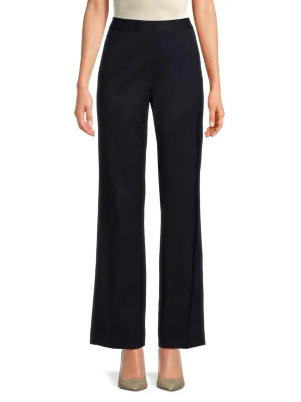 Lafayette 148 New York | Women’s Deep Navy Menswear Wide Leg Wool Dress Pants 10
